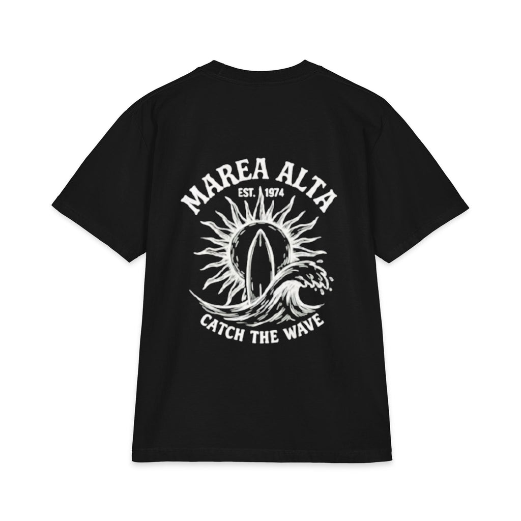 Camiseta Oversized Surf Vintage Marea Alta – Negro