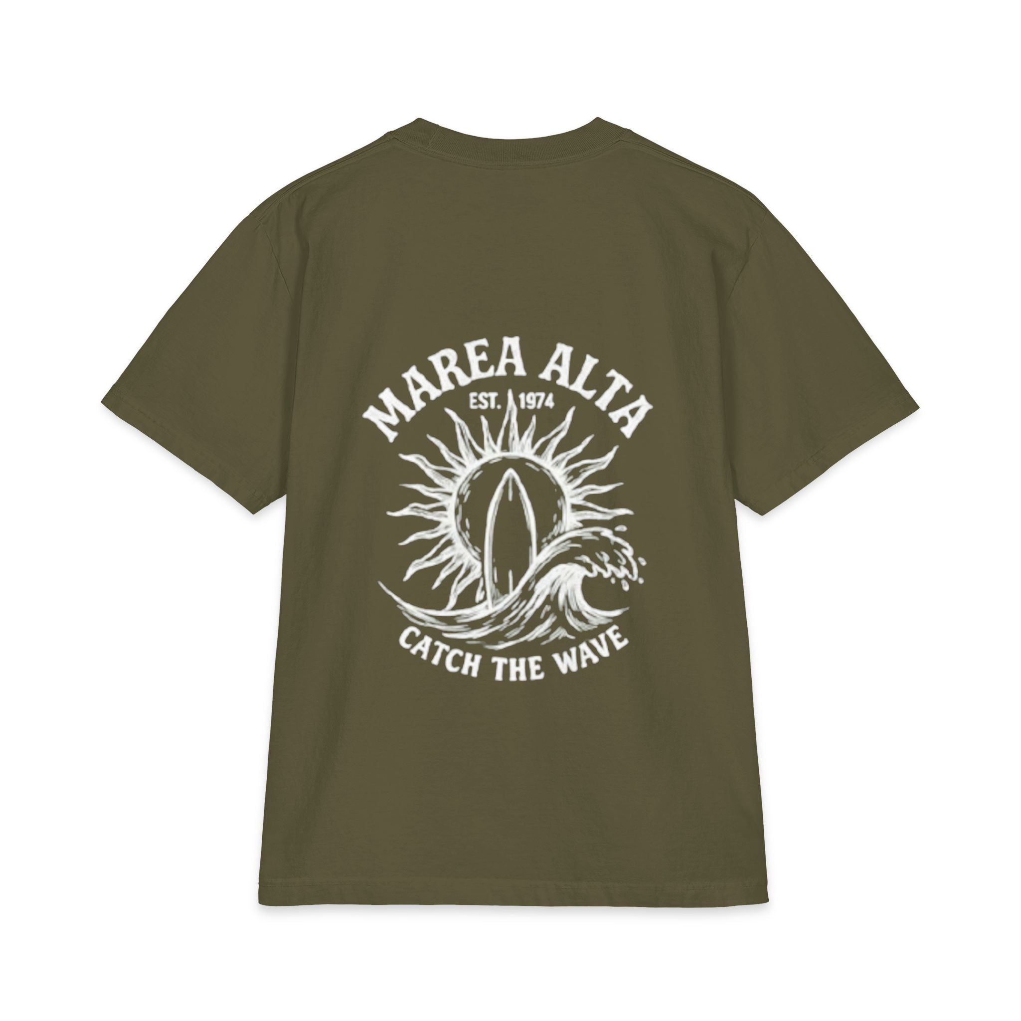 Camiseta Oversized Surf Vintage Marea Alta – Verde