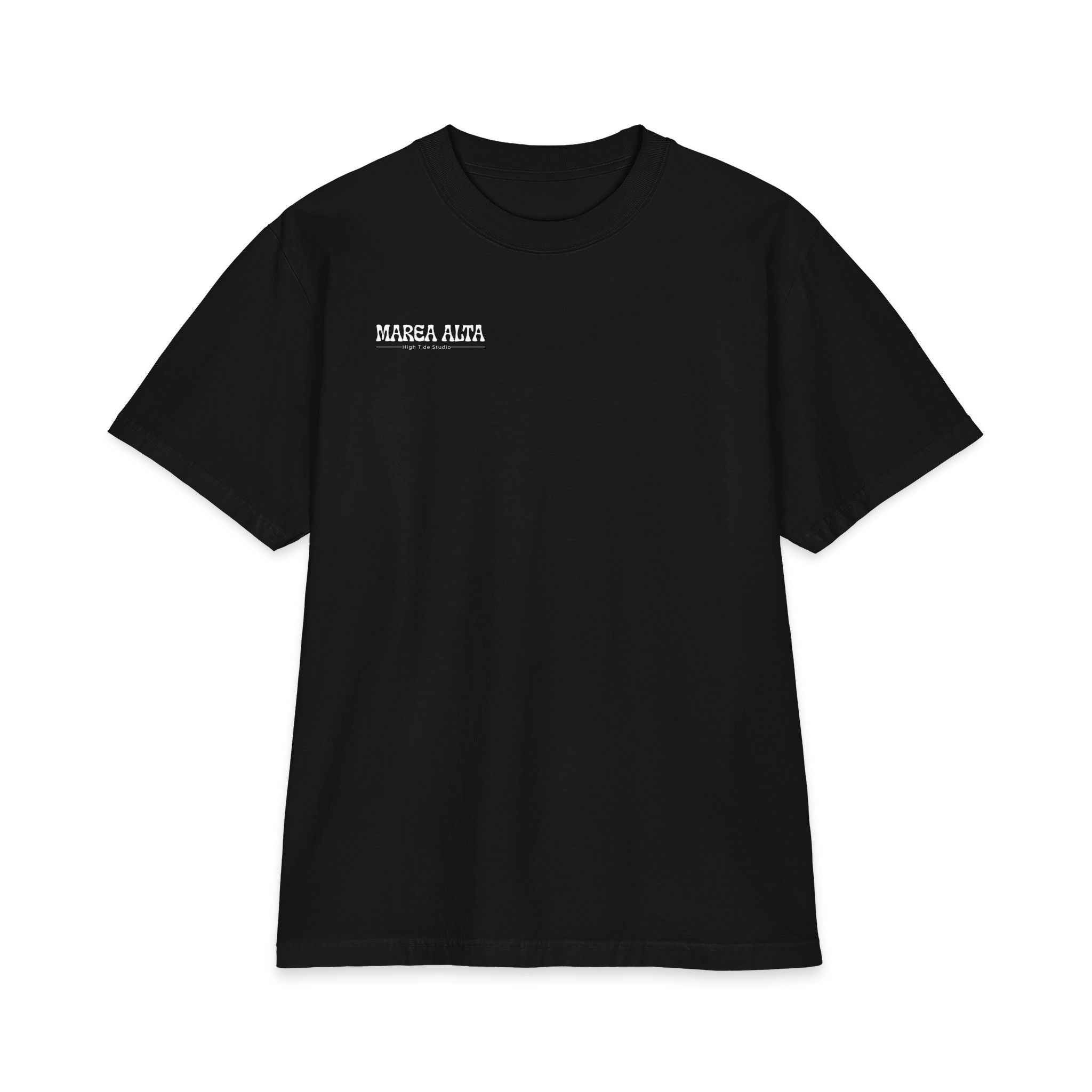 Camiseta Oversized Surf Vintage Marea Alta – Negro
